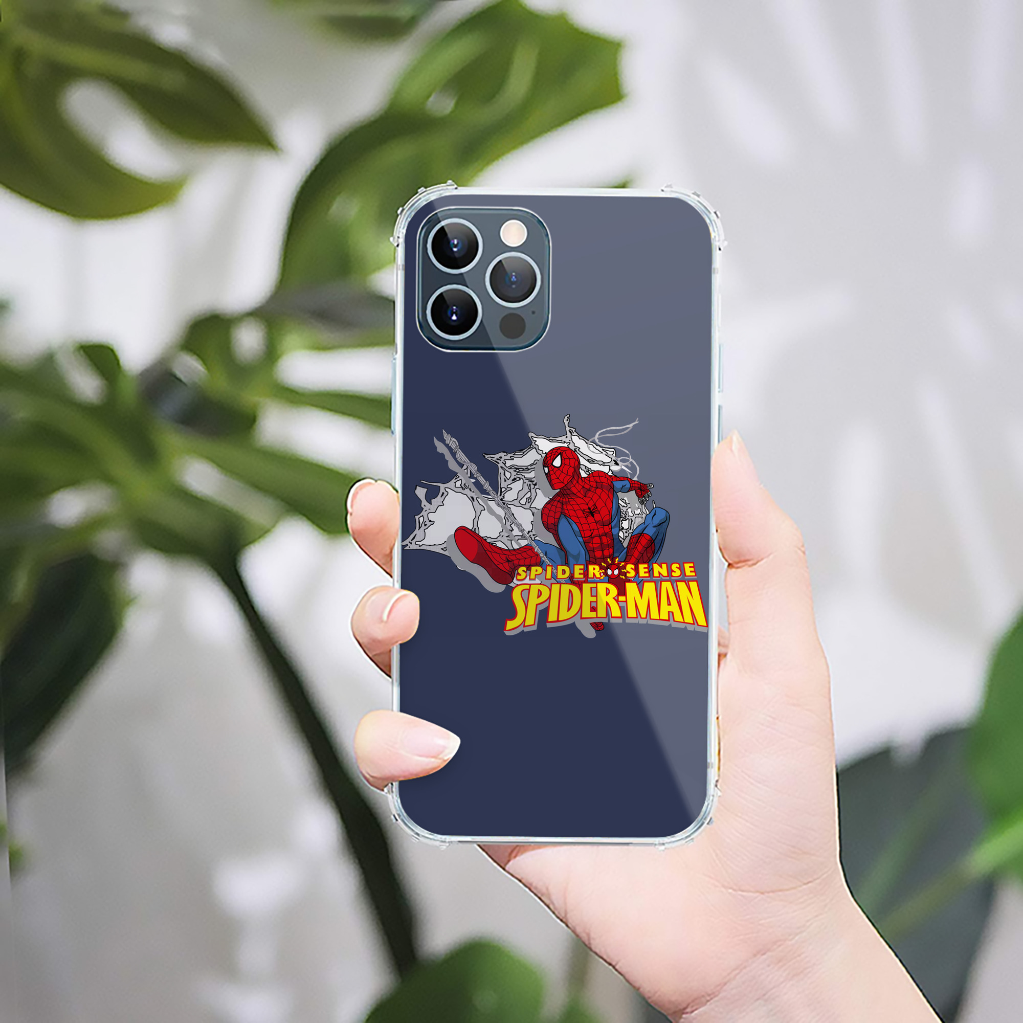 （画像用） Spider Man スパイダーマン 【iPhone 12シリーズ対応】透明スマホケース（クリアソフトケース）